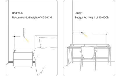 AxisGlow LED Wall Lamp – Rotating Minimalist Bedside Reading Light