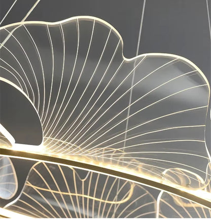 Modern Petal Pendant Light – Acrylic Flower Chandelier