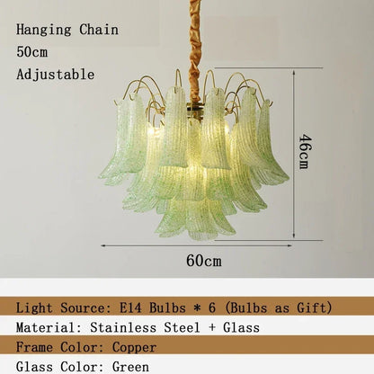 Colorful Art Glass Chandelier – Modern Statement Pendant Light