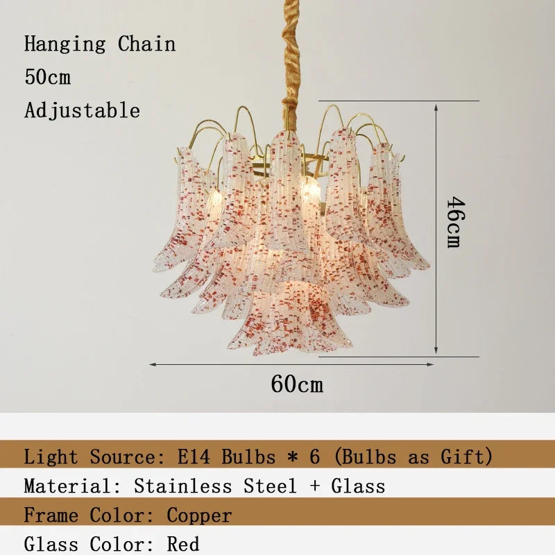 Colorful Art Glass Chandelier – Modern Statement Pendant Light