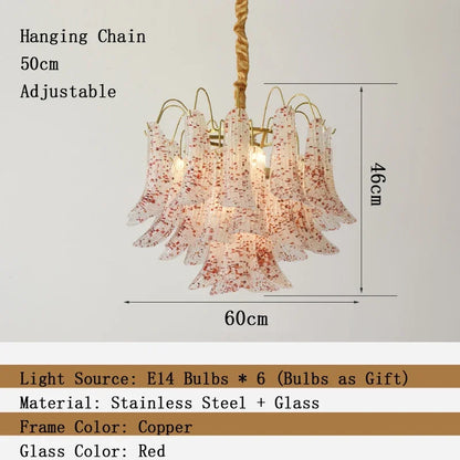 Colorful Art Glass Chandelier – Modern Statement Pendant Light