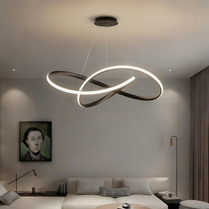 WaveLine LED Pendant Light – Minimalist Aluminum Ceiling Lamp