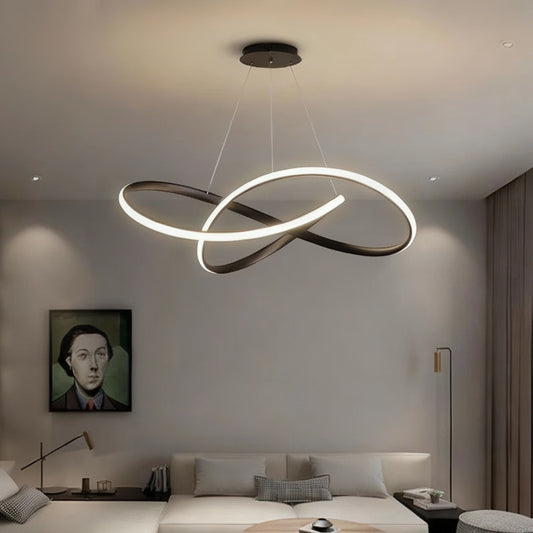 WaveLine LED Pendant Light – Minimalist Aluminum Ceiling Lamp