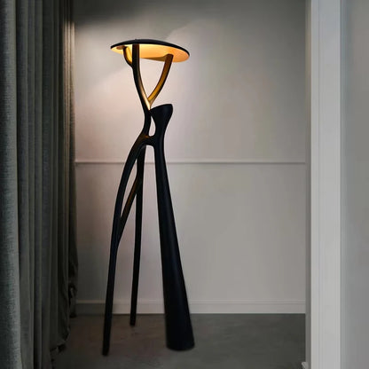 Nordic Sculptural Resin Floor Lamp – Modern Art Floor Light with Warm LED