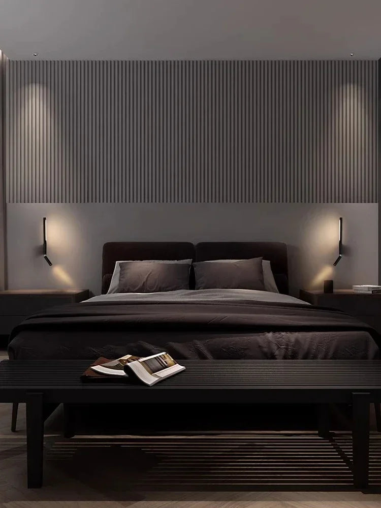 AxisGlow LED Wall Lamp – Rotating Minimalist Bedside Reading Light