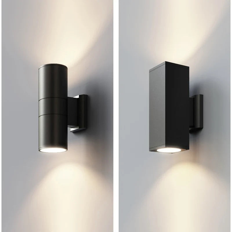 Modern Up & Down Outdoor Wall Light – Waterproof