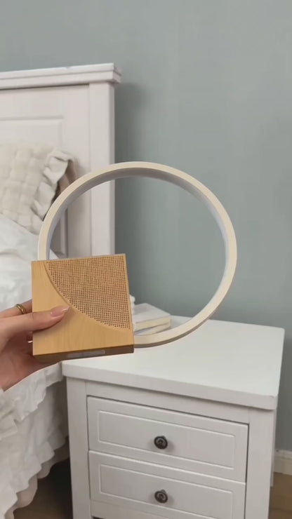 HaloSense Wooden Smart Clock Lamp — Light & Nature Sounds