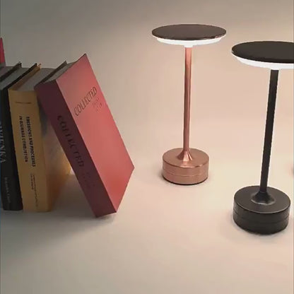 Modern Metal Touch Lamp — Rechargeable LED Table Light