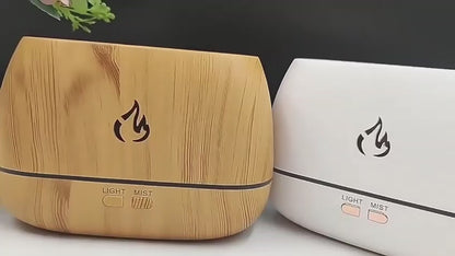 FlameGlow Salt Humidifier — Himalayan Flame-Effect Diffuser