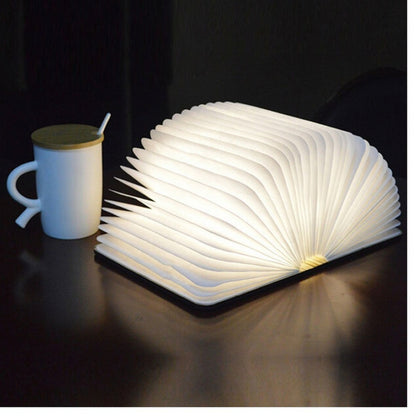 FoldLight Book Lamp — Foldable Wooden LED Light