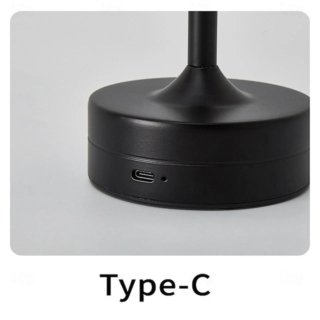 Modern Metal Touch Lamp — Rechargeable LED Table Light