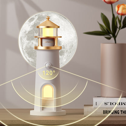 Lighthouse Projection Lamp — Adjustable Moonlight Night Light