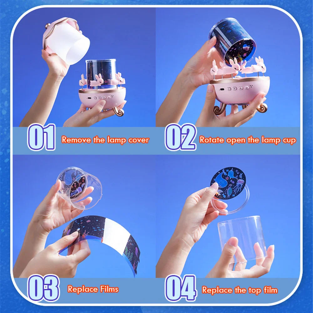 Bunny LED Projector Lamp — Kids’ Dream Night Light