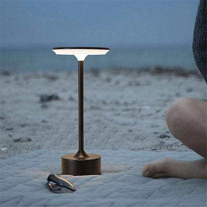 Modern Metal Touch Lamp — Rechargeable LED Table Light