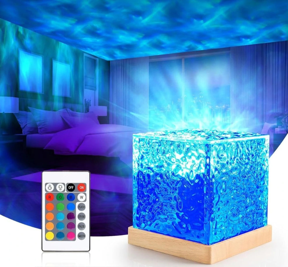 Aurora Crystal Wave Light — 16-Color Ripple LED Lamp