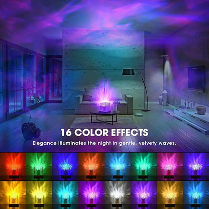 Aurora Crystal Wave Light — 16-Color Ripple LED Lamp